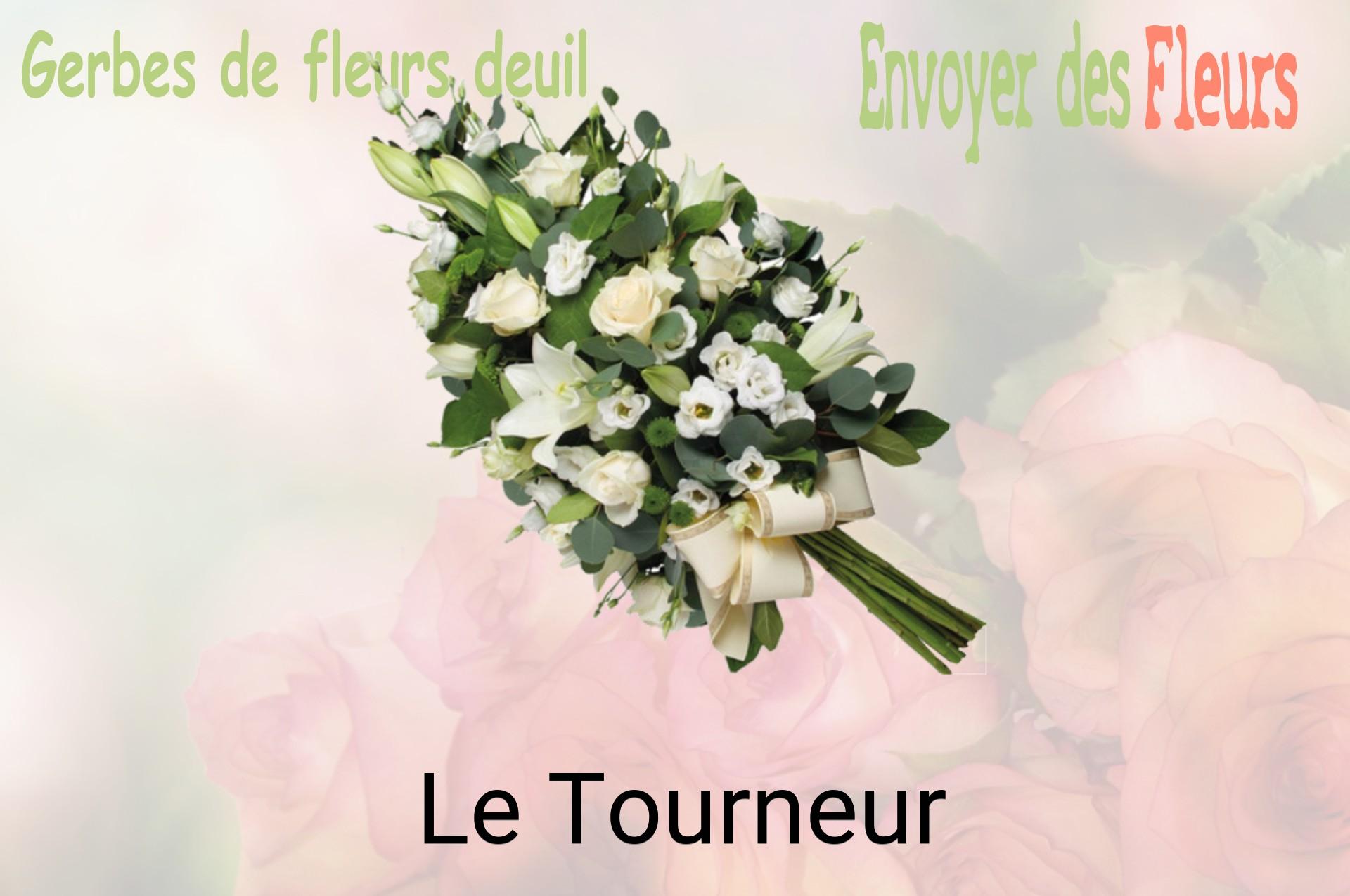 Gerbe de fleurs de deuil livrée à Le Tourneur